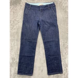 gef Women's Jeans Size 10 Blue Straight Leg Mid Rise Dark Wash‎ Denim
